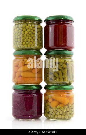 Gemüse im Glas Stockfoto