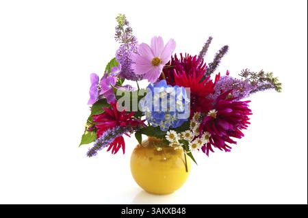 Garten Blume Bouquet mit Hydrangea Kosmos und andere Stockfoto