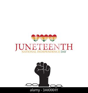 In Anerkennung der Bedeutung des 19. Juni Stock Vektor