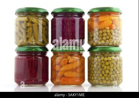 Gemüse im Glas Stockfoto