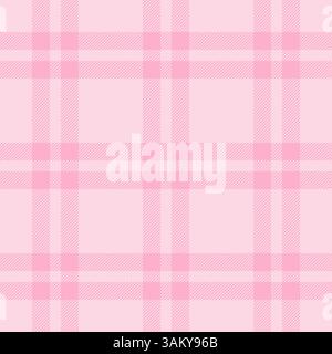 Nahtloses Karomuster. Patern prüfen. Rosafarbenes Muster mit Karomuster Wiederholter schottischer Flanell. Madras-Stoffdruck. Geometrisches Wollgitter Stock Vektor