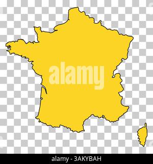 Frankreich Karte Symbol Form, Reise Web flach Konzept Symbol Symbol Vektor Illustration . Stock Vektor