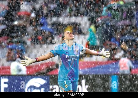 Barcelona, Spanien. März 2025. Misa Rodriguez feiert den Sieg in der spanischen Frauenliga, Liga F, dem Fußballspiel zwischen dem FC Barcelona und Stockfoto