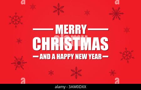 Frohe Weihnachten und frohe neue Jahre, Winter Schneeflocken Hintergrund Stock Vektor