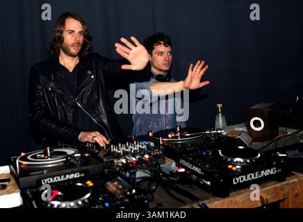 22. Februar 2014 - Kopenhagen, Dänemark - Elijah Wood DJing in einem Club am 22. Februar 2014 in Kopenhagen, Dänemark (Bild: © Famous/Ace Pictures/ZUMAPRESS.com) Stockfoto