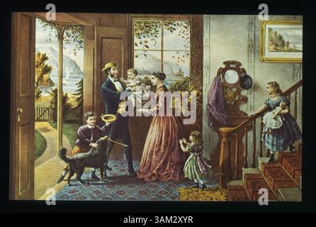Juni 1900 - Four Seasons of Life: Middle Age, Currier & Ives, Lithograph, 1868 (Bild: © Glasshouse/ZUMAPRESS.com) Stockfoto