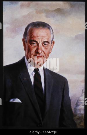 Januar 1970: Lyndon B. Johnson (1908-1973), 36. Präsident der Vereinigten Staaten, offizielles Präsidentschaftsprofil (Bild: © Glasshouse/ZUMAPRESS.com) Stockfoto
