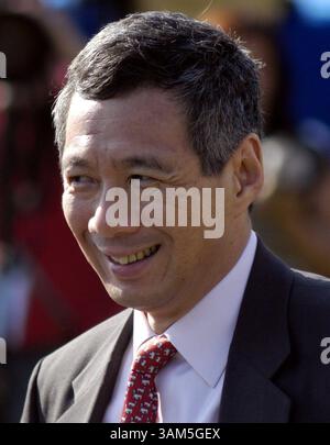 20. November 2004 - USA - KRT WORLD NEWS STAND ALONE PHOTO SLUGGED: LOONG KRT FOTO VON HELEN HUGHES/KRT (12. April) Singapur Premierminister Lee Hsien Loong auf dem APEC Forum in Santiago, Chile, 20. November 2004. (lde) 2005 (Bild: © Helen Hughes/mct/ZUMAPRESS.com) Stockfoto