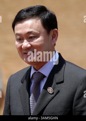 20. November 2004 - USA - KRT WORLD NEWS STAND ALONE FOTO: SHINAWATRA KRT FOTO VON HELEN HUGHES/KRT (12. April) Thailands Premierminister Thaksin Shinawatra auf dem APEC Forum in Santiago, Chile, 20. November 2004. (lde) 2005 (Bild: © Helen Hughes/mct/ZUMAPRESS.com) Stockfoto