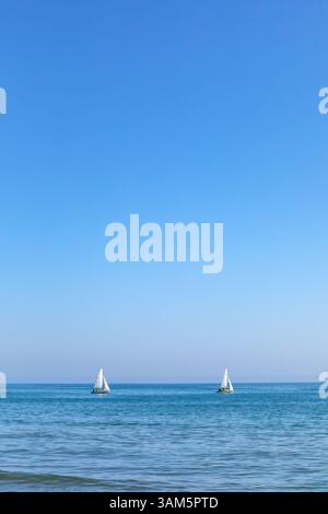 Segelboote Sitges, Katalonien, Spanien. Stockfoto