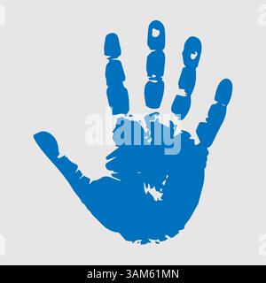 Handdruck auf weißem Hintergrund, Vektorillustration Stock Vektor