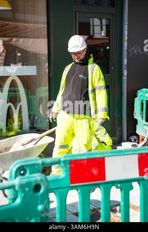 Lewisham Regeneration der Gehwege und Straßen im südlichen Londoner Stadtteil. Stockfoto