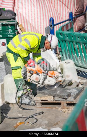 Lewisham Regeneration der Gehwege und Straßen im südlichen Londoner Stadtteil. Stockfoto