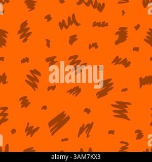 Kreatives, nahtloses Muster aus Grunge-Tigerfell Stock Vektor