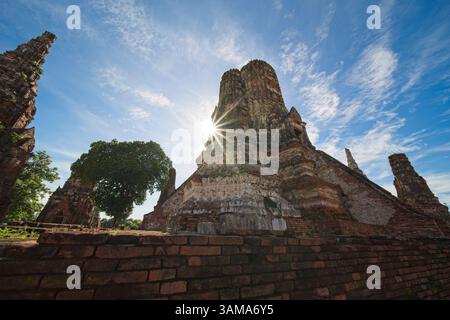 Wat Chaiwatthanaram, in Ayutthaya, Thailand. Stockfoto