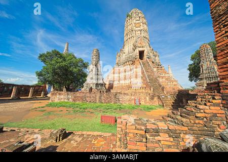 Wat Chaiwatthanaram, in Ayutthaya, Thailand. Stockfoto