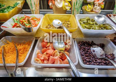 Great Stirrup Cay die Bahamas, Norwegian Cruise Line NCL Breakaway Schiff 11-tägige Route in der östlichen Karibik, an Bord im Inneren, Garden Cafe Buff Stockfoto