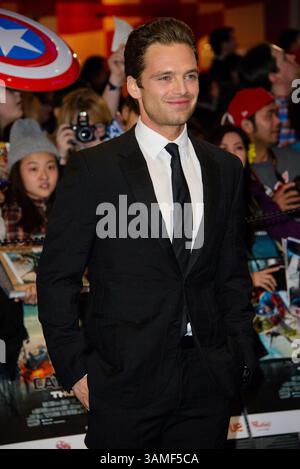 20. März 2014 – London, England – Sebastian Stan kommt am 20. März 2014 zur britischen Premiere von „Captain America: The Winter Soldier“ in Westfield in London (Credit Image: © Famous/Ace Pictures/ZUMAPRESS.com) Stockfoto