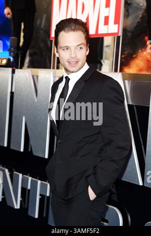 20. März 2014 – London, England – Sebastian Stan kommt am 20. März 2014 zur britischen Premiere von „Captain America: The Winter Soldier“ in Westfield in London (Credit Image: © Famous/Ace Pictures/ZUMAPRESS.com) Stockfoto