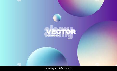 Abstrakte farbenfrohe Vektor-3D-Verlaufskugeln. Stock Vektor