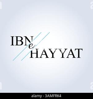 Ibn-e-hayyat Logo, Designvorlage für flaches Logo, verwendbar für Business- und Branding-Logos Stock Vektor