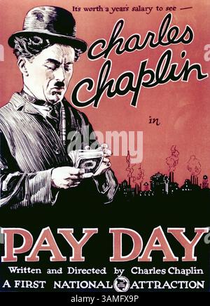 Januar 1920 - Filmplakat, Pay Day, mit Charlie Chaplin, 1922 (Bild: © Glasshouse/ZUMAPRESS.com) Stockfoto