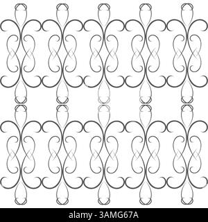 Nahtloses geometrisches Muster, abstraktes Blumenmuster, dunkelbrauner Hintergrund, Illustrationskunst Stock Vektor