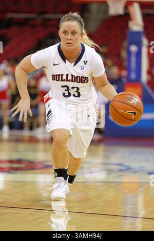 25. Januar 2014 - Fresno, CS, USA - 25. Januar 2014 Fresno, CA - Fresno State Guard Taylor Thompson im Spiel zwischen den Rebellen der University of Nevada Las Vegas und den Fresno State Bulldogs im Save Mart Center in Fresno, CA. Fresno State gewann das Spiel von 70 zu 52. (Credit Image: © Phil Hawkins/Cal Sport Media/ZUMAPRESS.com) Stockfoto