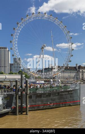 London Eye, London Borough of Lambeth, London, England, Großbritannien, London, Südengland, Großbritannien Stockfoto