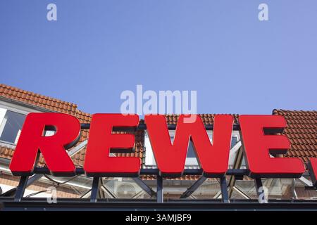 REWE Marken-Discount, Logo, Deutschland, Europa Stockfoto