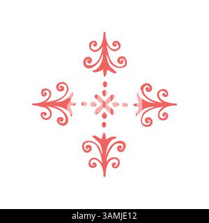 Traditionell, Kirgisisch, ethnisch, Ornament, Folk, Tribal, Motive., Vektor, Design, inspiriert, von, Central, Asian, Heritage., perfekt, Kultur Stock Vektor