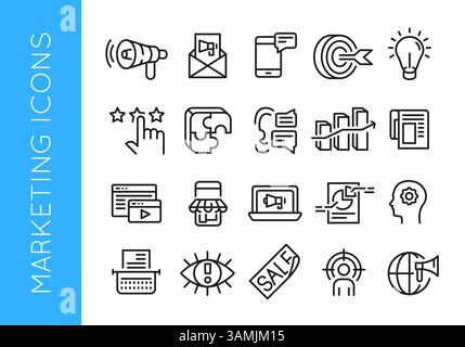Marketing-Icons Set Stock Vektor