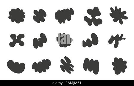 Handgezeichnete Formen Set. Doodle brutalistische Forms-Sammlung Stock Vektor