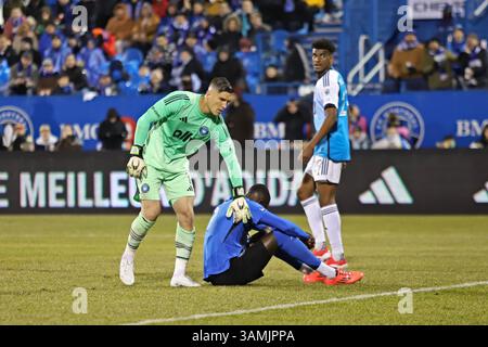 Montreal, Ciudad de Mexico, Kanada. April 2025. Torhüter Kristijan Kahlina Nummer 1 des Charlotte Football Club während des Turnierspiels in Woche 8 zwischen CF Montréal und Charlotte FC im Estadio Saputo. Endergebnis: CF Montréal 0-1 Charlotte FC. Am 12. April 2025 in Montreal, Kanada. (Credit Image: © Horacio Zamora Rios/eyepix via ZUMA Press Wire) NUR REDAKTIONELLE VERWENDUNG! Nicht für kommerzielle ZWECKE! Stockfoto