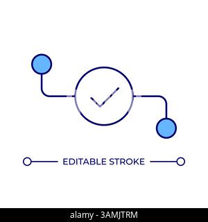 Farbsymbol der Systemüberprüfungslinie Stock Vektor