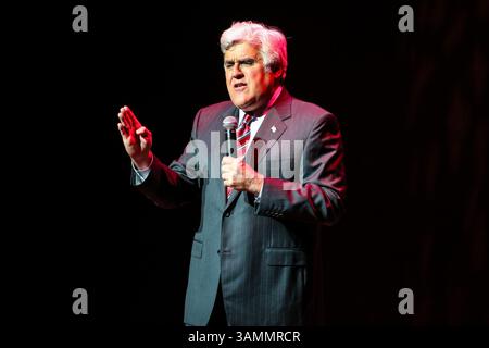 März 2014: Durham, North Carolina, USA S - JAY LENO bringt seine Tour 2014 zum Durham Performing Arts Center in Durham, NC. (Bild: © Andy Martin Jr./ZUMAPRESS.com) Stockfoto