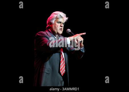 März 2014: Durham, North Carolina, USA S - JAY LENO bringt seine Tour 2014 zum Durham Performing Arts Center in Durham, NC. (Bild: © Andy Martin Jr./ZUMAPRESS.com) Stockfoto