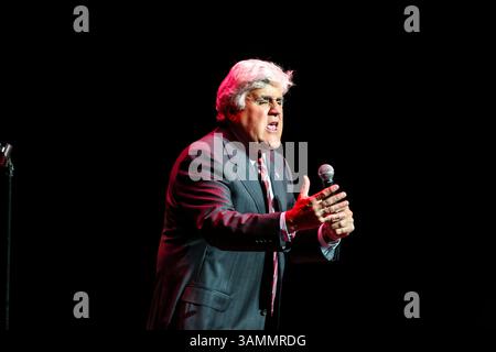 März 2014: Durham, North Carolina, USA S - JAY LENO bringt seine Tour 2014 zum Durham Performing Arts Center in Durham, NC. (Bild: © Andy Martin Jr./ZUMAPRESS.com) Stockfoto