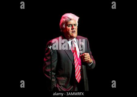 März 2014: Durham, North Carolina, USA S - JAY LENO bringt seine Tour 2014 zum Durham Performing Arts Center in Durham, NC. (Bild: © Andy Martin Jr./ZUMAPRESS.com) Stockfoto