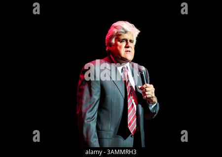 März 2014: Durham, North Carolina, USA S - JAY LENO bringt seine Tour 2014 zum Durham Performing Arts Center in Durham, NC. (Bild: © Andy Martin Jr./ZUMAPRESS.com) Stockfoto