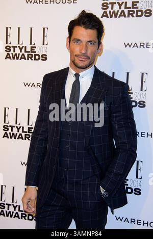 Februar 2014 - London, England - David Gandy bei den ELLE Style Awards 2014 am 18. Februar 2014 in London (Credit Image: © Famous/Ace Pictures/ZUMAPRESS.com) Stockfoto