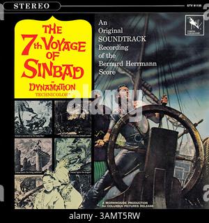 Bernard Herrmann - The 7th Voyage of Sinbad - Vintage Vinyl-Cover Stockfoto