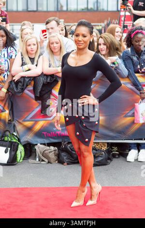 Mel B kommt für XFactor 2014 bei Emirates Old Trafford Manchester, Großbritannien Stockfoto