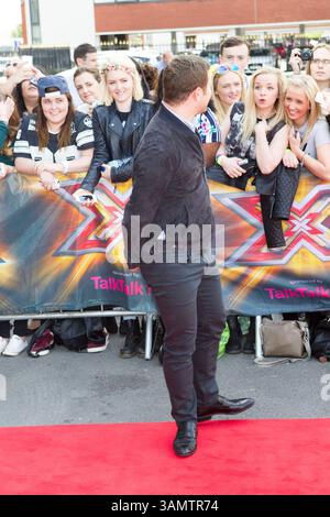 Ankunft für XFactor 2014 im Emirates Old Trafford Manchester, Großbritannien Stockfoto