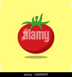 Tomate isoliert einzelne einfache Cartoon-Illustration Stock Vektor