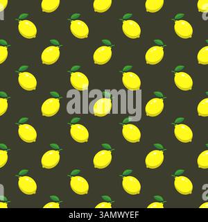 Vektor-Sommermuster mit Zitronen Stock Vektor