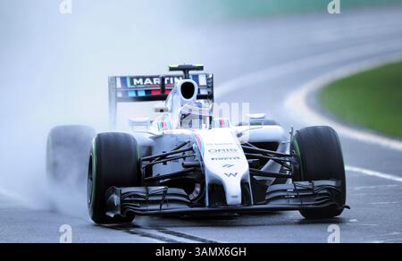 15. März 2014 – Melbourne, Victoria, Australien – Valtteri Bottas (FIN) von Williams, die während der Qualifikation am dritten Tag des Formel-1-Grand-Prix 2014 in Australien einen Mercedes PU106A Hybrid fuhr. (Kreditbild: © Theo Karanikos/ZUMAPRESS.com) Stockfoto