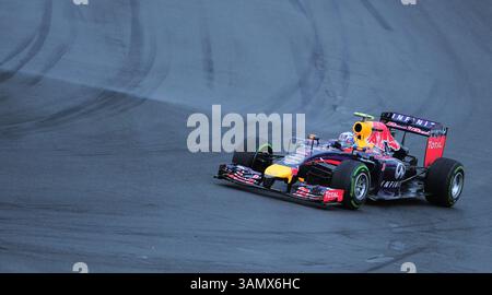 15. März 2014 – Melbourne, Victoria, Australien – Daniel Ricciardo (aus) von Infiniti Red Bull Racing fuhr während des Qualifyings am dritten Tag des Formel-1-Grand Prix 2014 in Australien einen Renault Energy F1-2014. (Kreditbild: © Theo Karanikos/ZUMAPRESS.com) Stockfoto