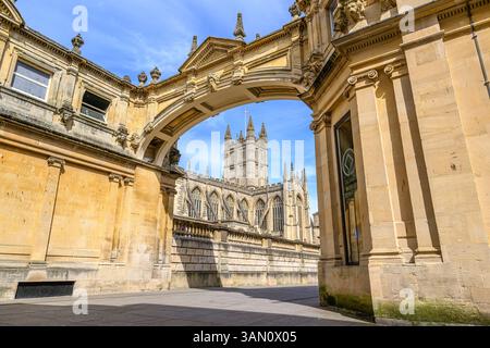 Bath Abbey Von Der York Street Stockfoto