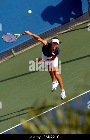 4. August 2005: Janet Lee von den USA in Doppel-Action während des Acura Classic im La Costa Resort and Spa On in Carlsbad, Kalifornien. (Bild: © John Green/Cal Sport Media) Stockfoto